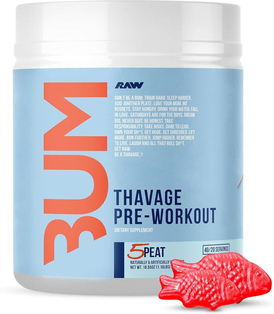 CBUM Thavage Pre Workout 40 serves 3 Peat 528 grams