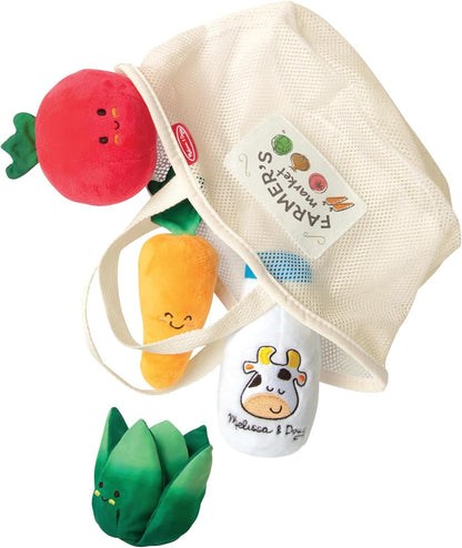 Melissa & Doug Multi-Sensory Market Basket Fill & Spill Infant ToyPretend Play Grocery Toys, Sorting and Stacking Toys, for Infants and Toddlers Ages 1+