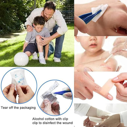 240Pcs First Aid Kits, Emergency Survival Kit for Family Hiking Office Vehicle Workplace Camping & Outdoor with Waterproof Laminate Bags You Protect Your Supplies (240)