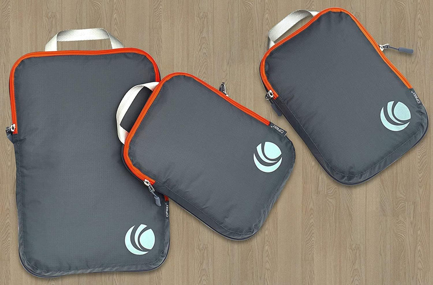 Cipway Compression Packing Cubes Set, Ultralight Expandable Travel Organizer for Hand Luggage, a_grey 3pcs, Large