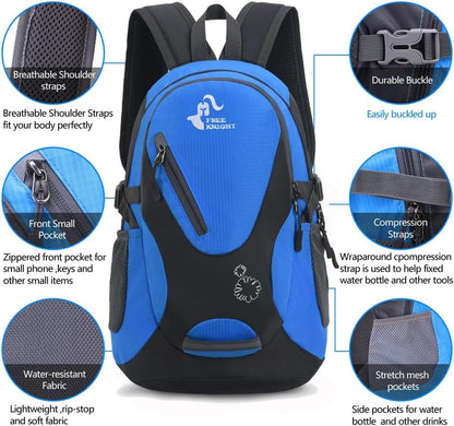 Bseash Small 20L Outdoor Hiking Backpack, Lightweight Waterproof Travel Daypack for Kids Girls Boys Cycling Camping