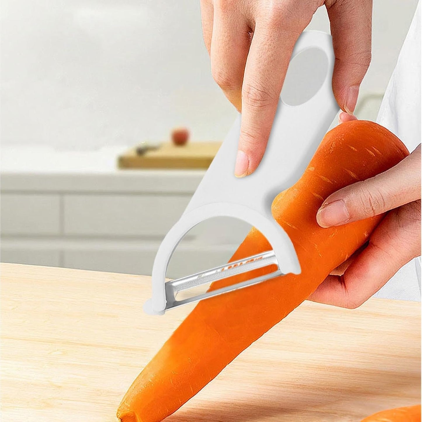 fanelod Y Pelapatate, pelapatate da cucina | Pelafrutta in acciaio al carbonio - Utensile per sbucciare a forma inclinata Gadget da cucina Affettatrice per cavolo per mele Patate Frutta Carote
