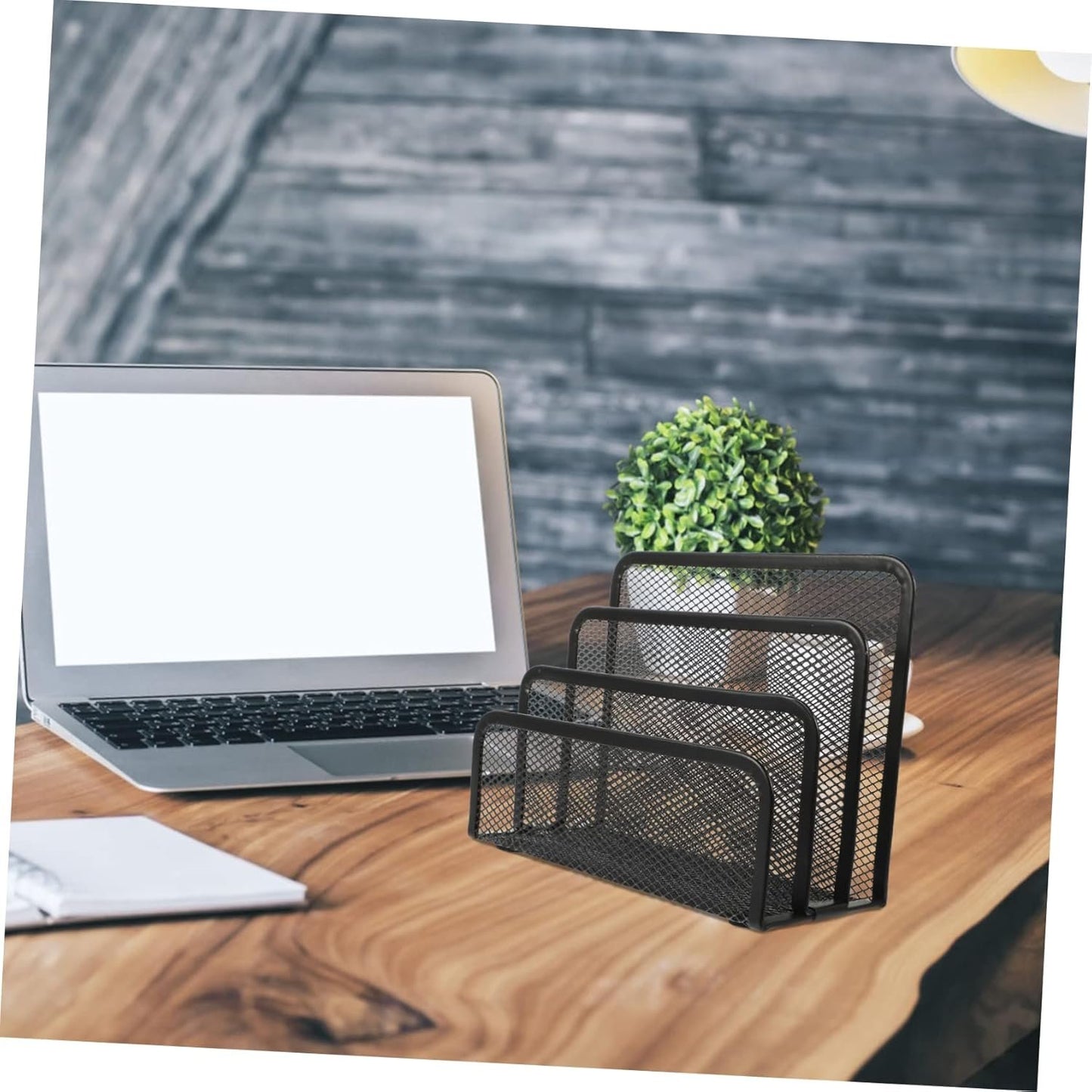 DINHEAROM 2Pcs Multi File Holders Iron Desktop File Storage Racks for Office Organization for Magazines Books and Documents Keep Your Workspace Clean and Tidy
