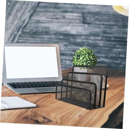 DINHEAROM 2Pcs Multi File Holders Iron Desktop File Storage Racks for Office Organization for Magazines Books and Documents Keep Your Workspace Clean and Tidy