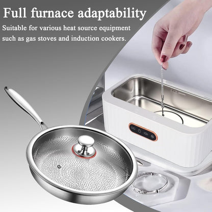 Padella Fritta Essenziale In Titanio - Padella Antiaderente Con Coperchio | Magic Fry Frying Griddle | Padella Antiaderente In Titanio Con Coperchio E Spatola - Gadget Per Utensili Da Cucina Per