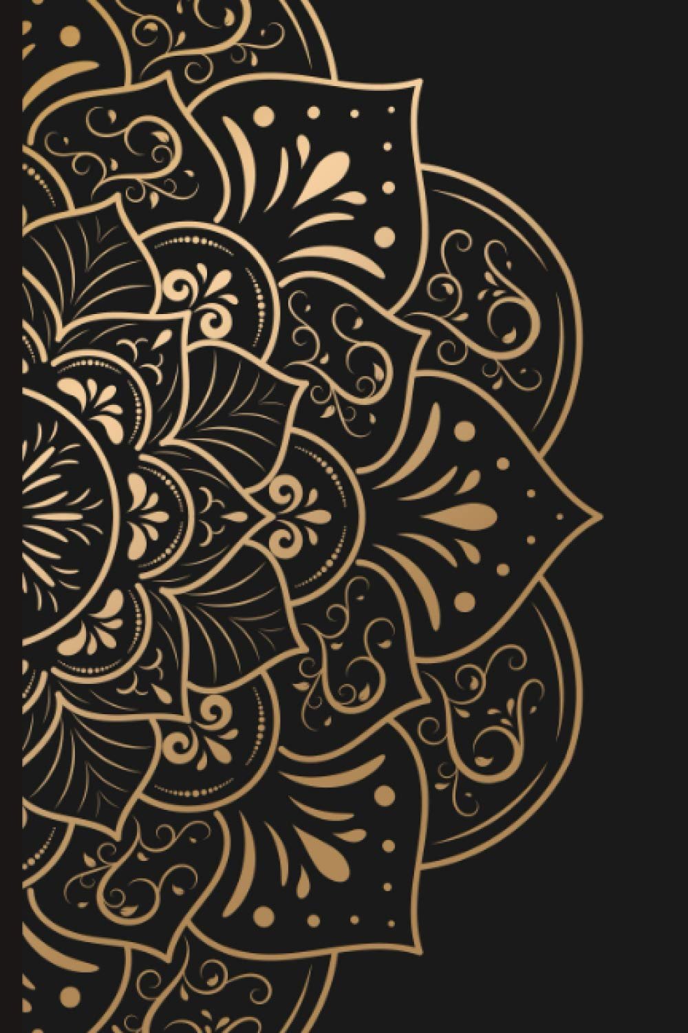 Mandala Journal for Women: Meditation Yoga Relax Black Lined Notebook Writing Diary - 120 pages