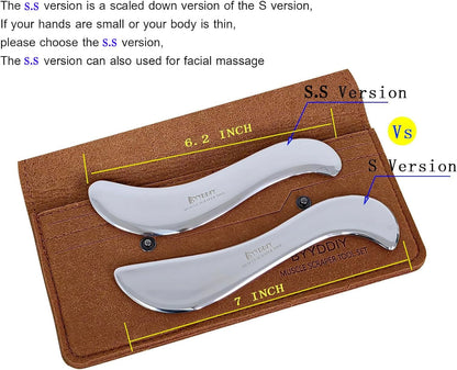 Gua Sha Muscle Scraper Tools, Stainless Steel Scraping Massage Tool for Soft Tissue,Myofascial Scraping Tools for Scar Tissue Physical Therapy Tools,IASTM Tools,Blade Massage Tool