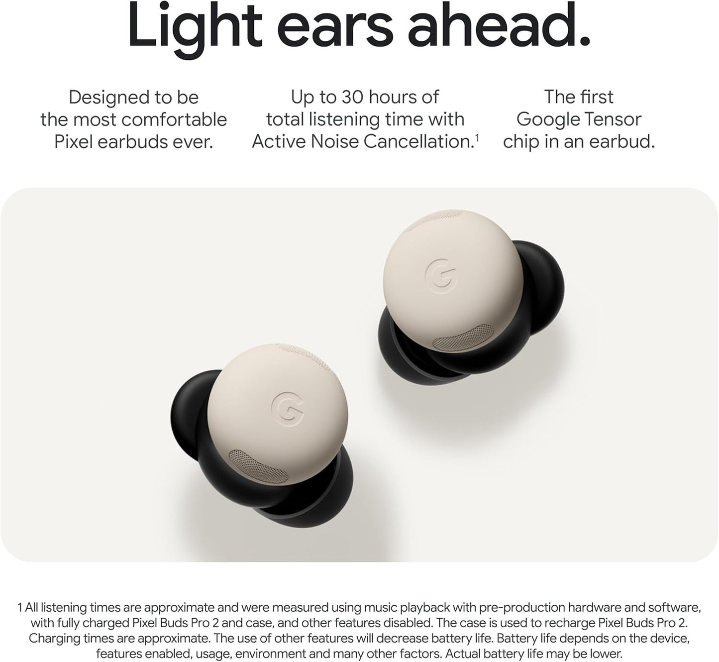 Google Pixel Buds Pro 2 - Noise Canceling Earbuds - Up to 31 Hour Battery Life with Charging Case - Bluetooth Headphones - Compatible with Android - Hazel