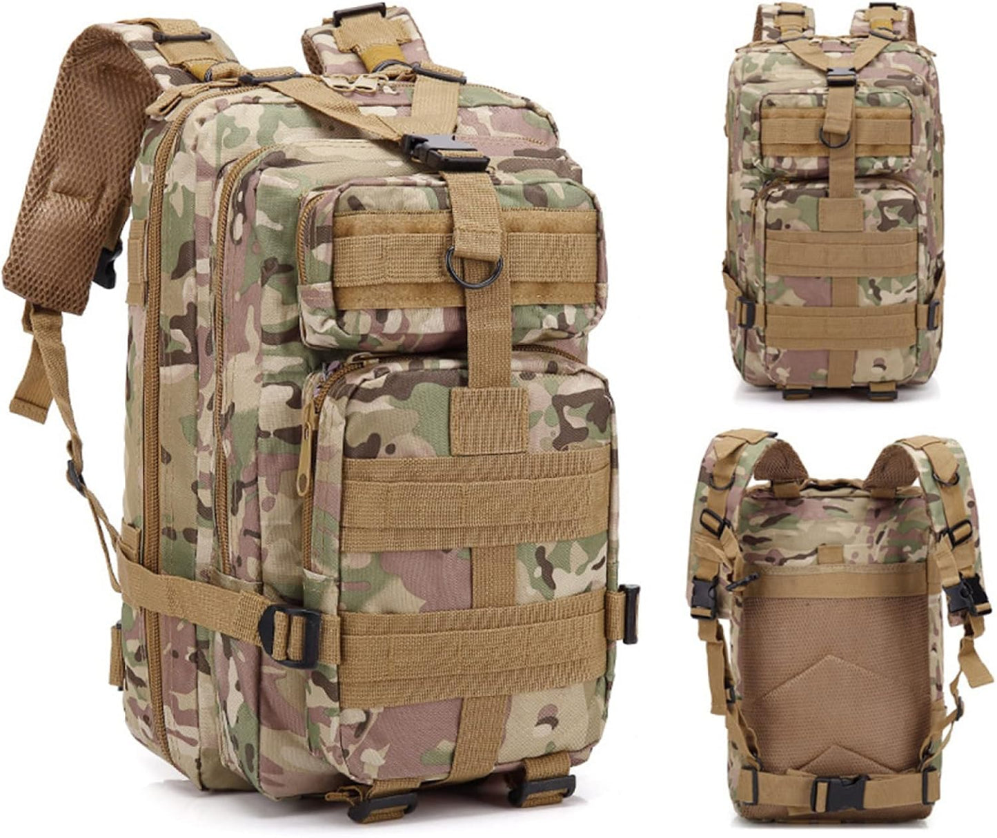 30L Mountaineering Outdoor Multifunctional Backpack 3 Days Tactical Backpack Military Tactical Backpack Assault Pack for Hiking Camping Trekking Hunting,CPcamouflage