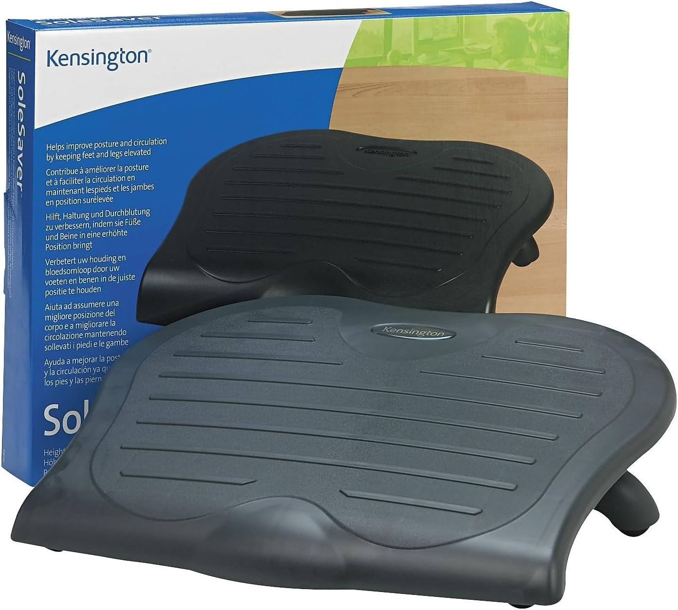 Kensington SoleSaver Ergonomic Footrest (K56152US), Gray, Large