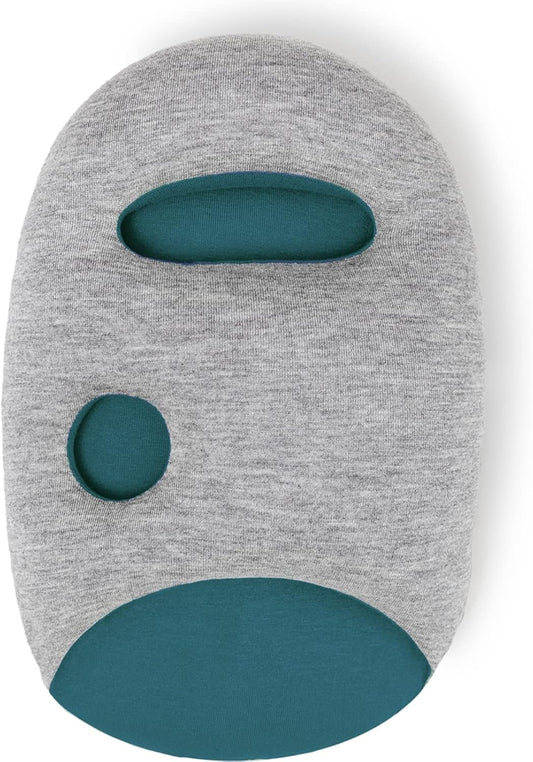 Ostrich Pillow Mini Travel Pillow for Airplanes, Car, Office, Neck Support for Flying, Power Nap Pillow, Travel Accessories for Women and Men - Colour Blue Reef