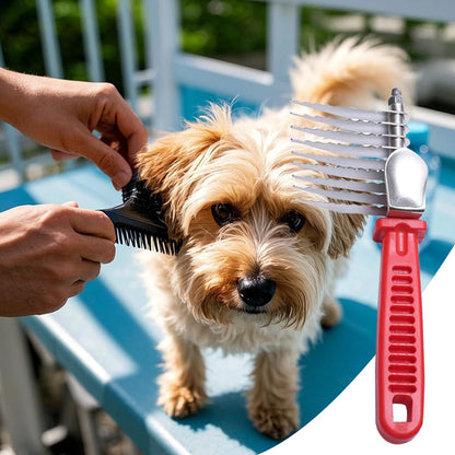 Dog Comb for Matted Hair, Pet Hair Removal Dog, Smooth Cats Dematting Tools, Ergonomic Brush Supplies for Indoor Outdoor Use for Families and Friends