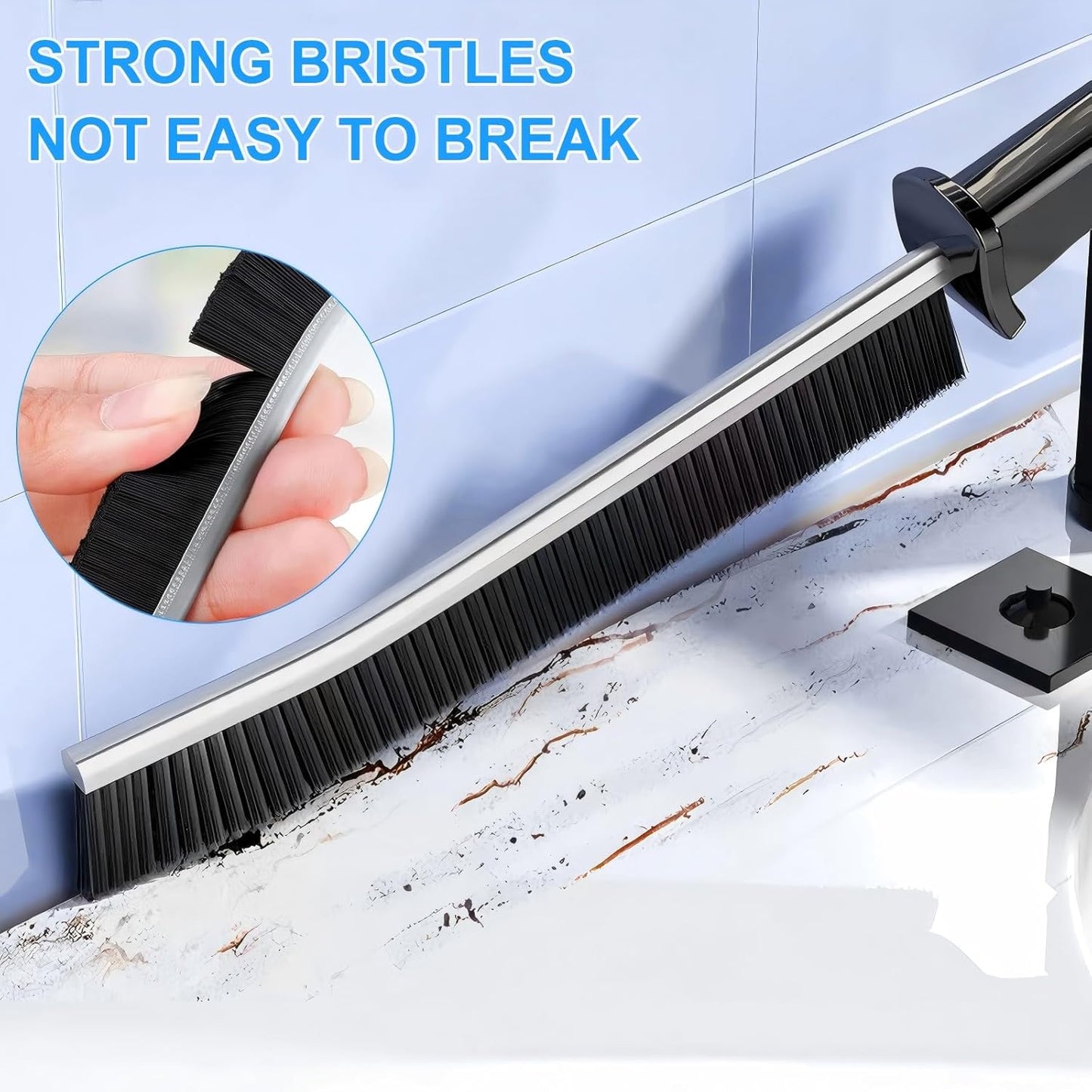 8 Pcs Cleaning Brush, Hard Bristle Crevice Cleaning Brush, Multifunctional Gap Scrub Brush, Home Essentials, Bathroom Cleaner Tools Kits for Household, Kitchen, Window, Faucets, Toilet, Groove, Car