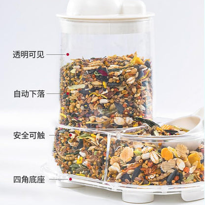 Automatic Hamster Feeder | Small Animal Feeding & Watering Supplies | Large Capacity Water Bottle Bracket for Treats Rabbits Nesting Training Indoor
