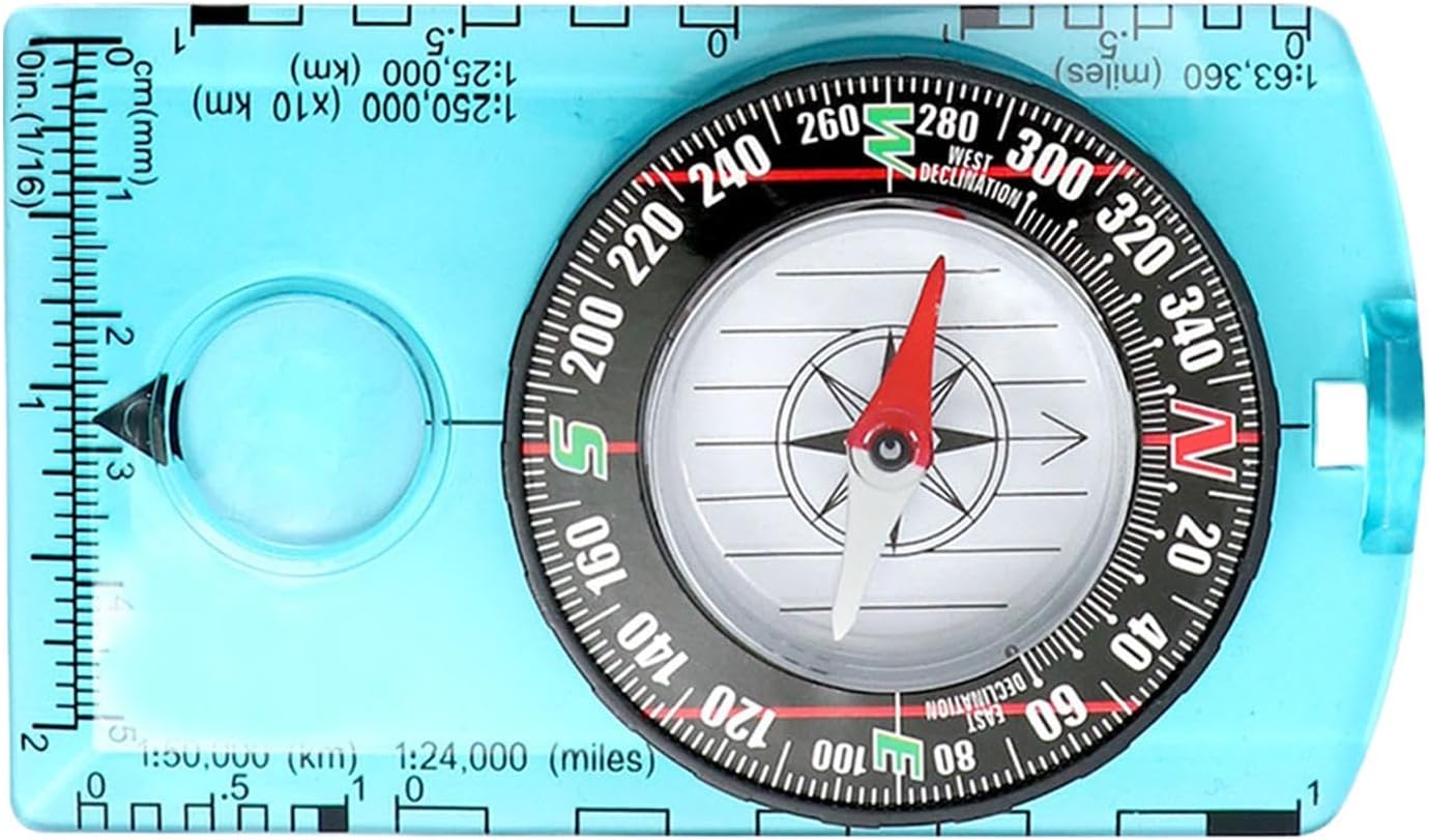 Small Compass for Hiking,Precise Portable Orienteering Compass - Lightweight Travel Supplies, User Friendly Camping Gear for Mountaineering