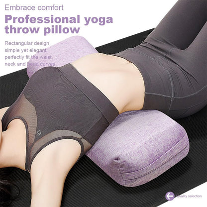 MTSDM Yoga Bolster Pillow, Versatile Rectangular Yoga Support Pillow Premium Meditation Cushion, Versatile Yoga Support Pillow, Yoga Pillow Cushion Waist Pillow Professional Auxiliary Tool