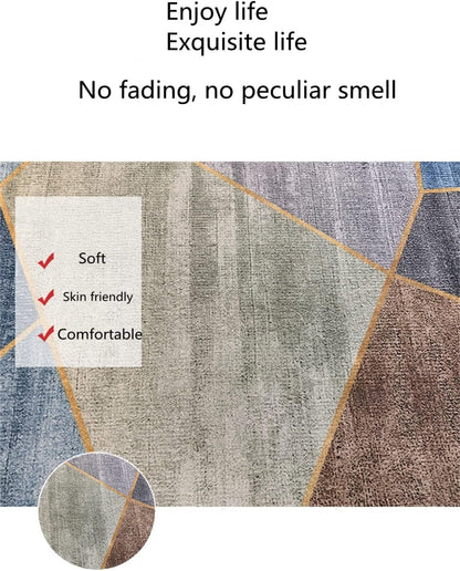 RUGMRZ Tappeto Palestrina Bambini 180 x 220 cm Tappeto Lungo giallo Design moderno della pittura a inchiostro grigio grigio Accessori per il soggiorno indossabili