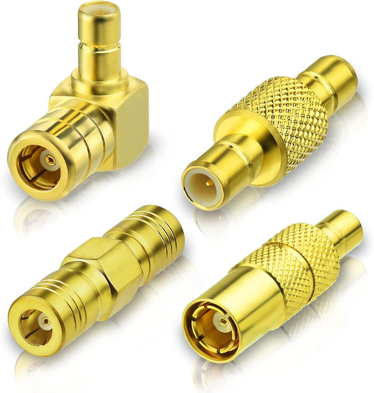 Bingfu SMB Female to Male Adapter Converter Connector 4 Kit Adapter DAB Car Antenna for Dab+ Radio