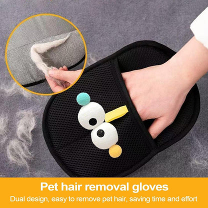 Pet Hair Removal Gloves, Static Cleaning Glove, 8.66x6.3in Reusable Dog Grooming Brush, Gentle Detailing Tool, Washable Authentic for Scratching, Bathing, Grooming