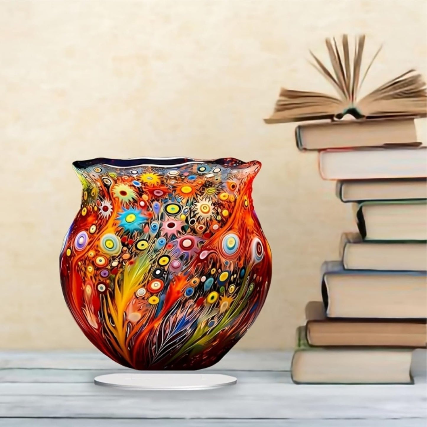 vasi acrilici variopinti vaso decorativo da interno vasi decorativi interno moderni oggettistica per la casa moderna，Adatto a soggiorno, matrimonio, cena, tavolo da pranzo, festa, ufficio, ecc.