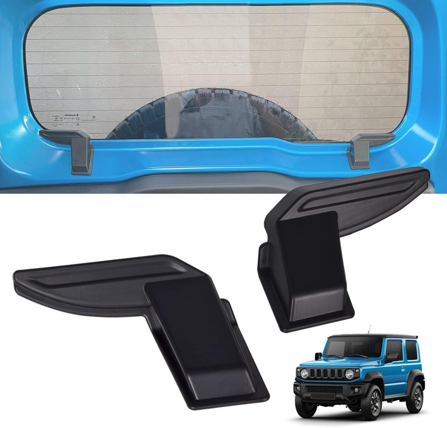 Kvadouly 2PCS ABS Rear Windshield Heat Cable Cover, Rear Defogger Guards Interior Accessories for 2019-2020 Suzuki Jimny JB64 JB74