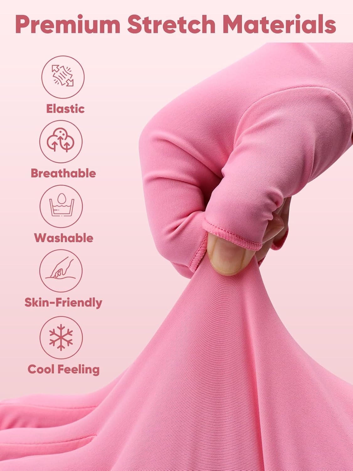 Beloving UV Gloves for Gel Nail Lamp, Professional UV Shield Glove Protection Gloves UPF 50+ for Manicures, Nail Art Skin Care, Anti-UV Fingerless Protect Hands from UV Light Harm, Pink