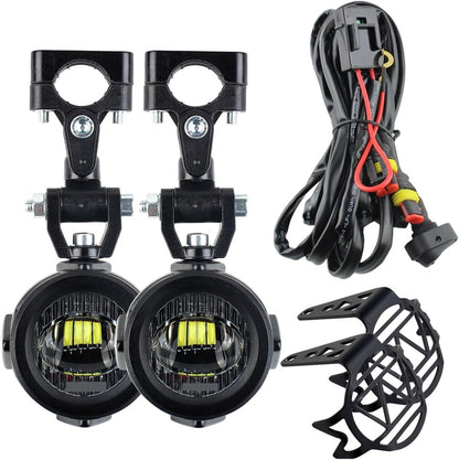 ADMZQGSUJ Auxiliary Lights Motorcycle Fog Light Upgrade Brighter Lamp 40W 6000K Compatible With M/W R1200GS F800GS F700GS F650 K1600(Light Wire Cover)