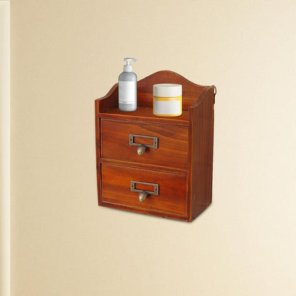 AFXGUSD Tabletop Storage Box with Drawers for Bedroom And Workspace Organization, Brown