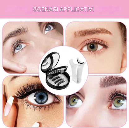 Magnetic Eyelashes - Waterproof 3D EyeLashes with Applicator, 2 Pair Reusable Eye Makeup Accessories, No Glue Eye Lash for Women, Girls