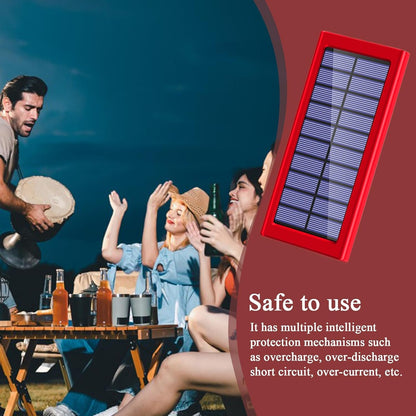 Solar Charger Power Bank, Mobile Phone Portable Adapter, 10000mAh High Capacity External Battery with Fast Charging and Compact Waterproof Design,Battery Pack for Outdoor & Travel