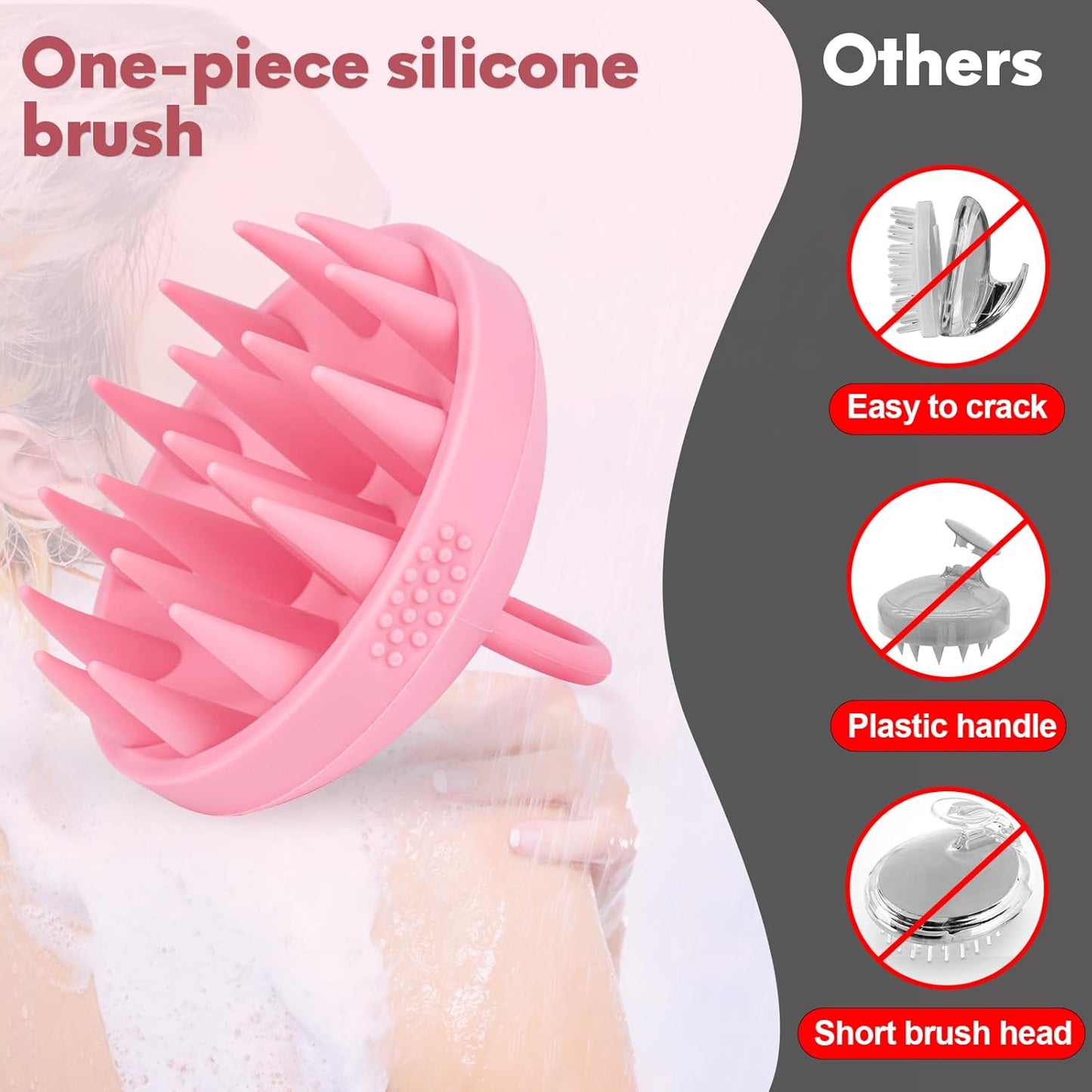 Alyvisun Scalp Massager, Soft Silicone Shampoo Brush for Hair Growth | Relaxation and Cleansing Head | Scalp Exfoliator