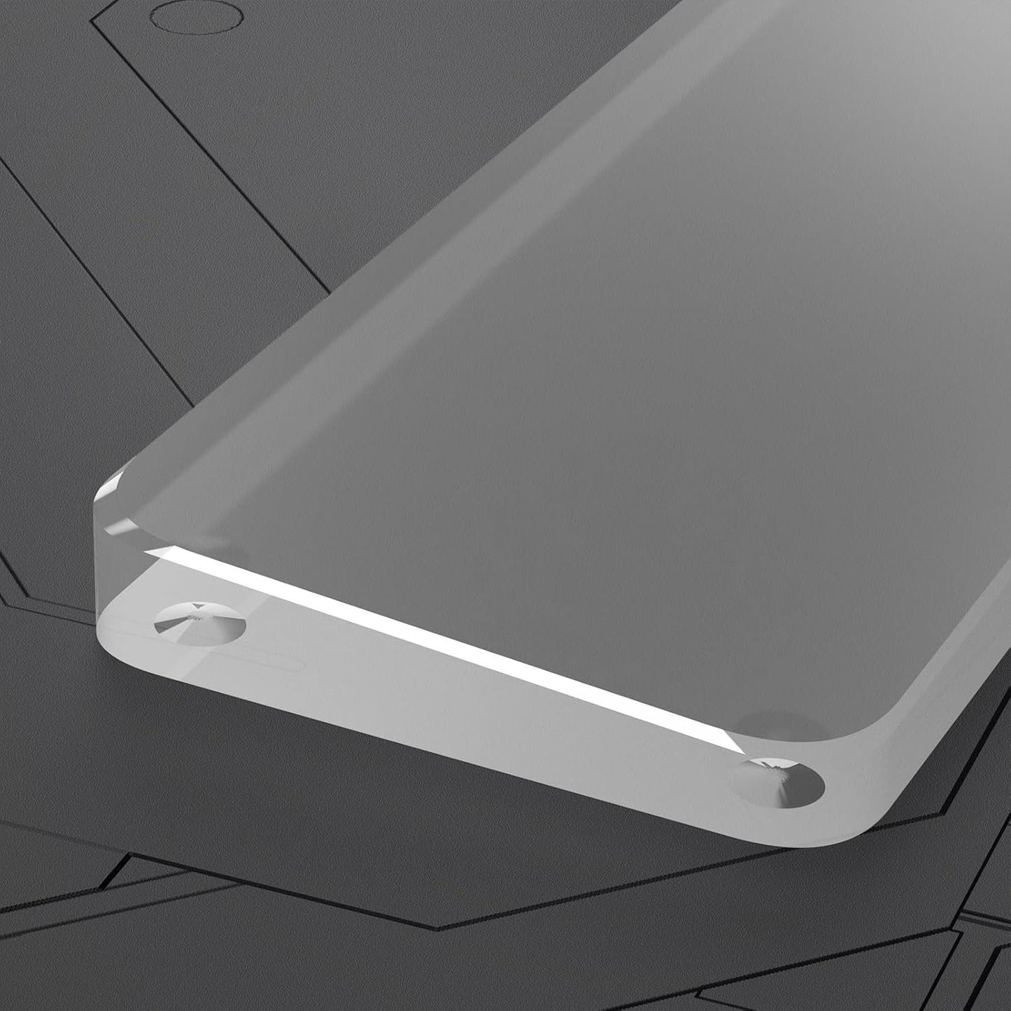 SELORSS Acrylic Keyboard Wrist Rest - Full Size 100% Keyboard- Mechanical Keyboards Ergonomic Palm for Computer Keyboard,Anti-Slip Base,Wrist Pad Laptop,Office & Home-Easy Typing White/Full-Size