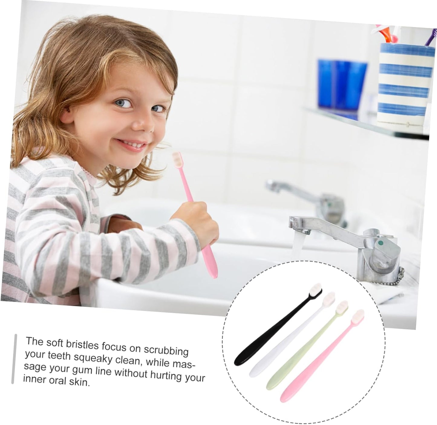HONITANO 16pcs Soft Bristle Toothbrush for Sensitive Teeth and Maternal Care for Puerperal Use Gentle Cleaning for Adults Selection Random Color