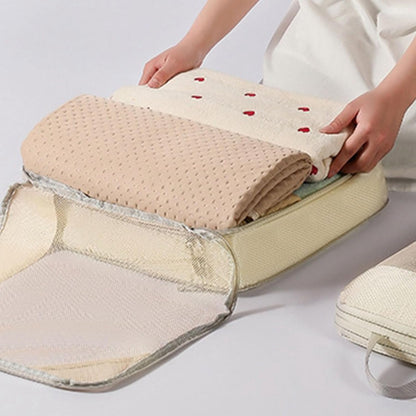 Meiliyizu 5pcs/set Lightweight Packing Cubes for Efficient Suitcase Organization Expandable Travel Organizers Portable Storage Bag