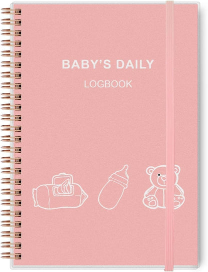 Baby's Daily Log Book - A5 Baby Care planner for Newborns, Schedule for Tracking Newborn's Daily Routine, 152 Easy to Fill Pages Track and Monitor Nursing, Sleep, Feeding, Diapers, Pumping - Pink