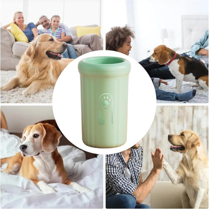 Apujent Dog Paw Washer | Pet Muddy Foot Cleaning Cup - Non-Slip Portable Paw Cleaner for Dogs, Fits Small Medium Large Breeds, Daily Grooming for Post-Walk Cleaning, Travel