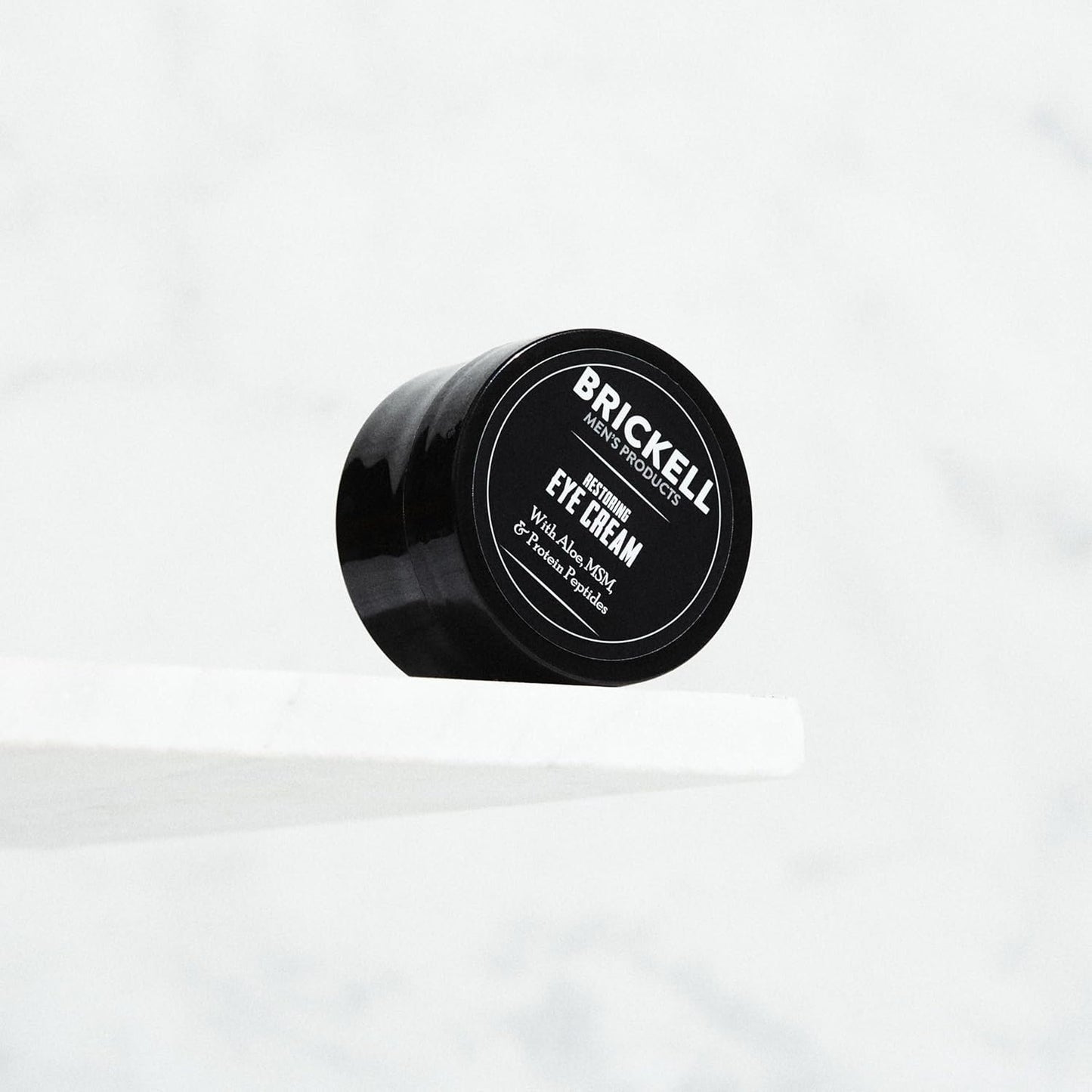 Brickell Men's Restoring Under Eye Cream for Men, Natural and Organic Anti Aging Eye Balm For Puffiness, Wrinkles, Dark Circles, Crows Feet and Under Eye Bags, 0.5 Ounce, Unscented