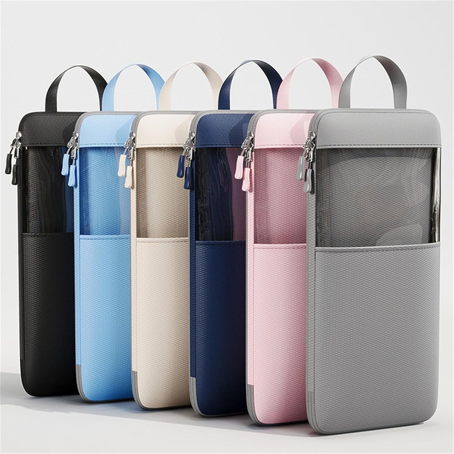 ZHENZQ Set of 4 Efficient Luggage Organization Bags Functional Organized Packing Container Expandable Compression Cubes Bags
