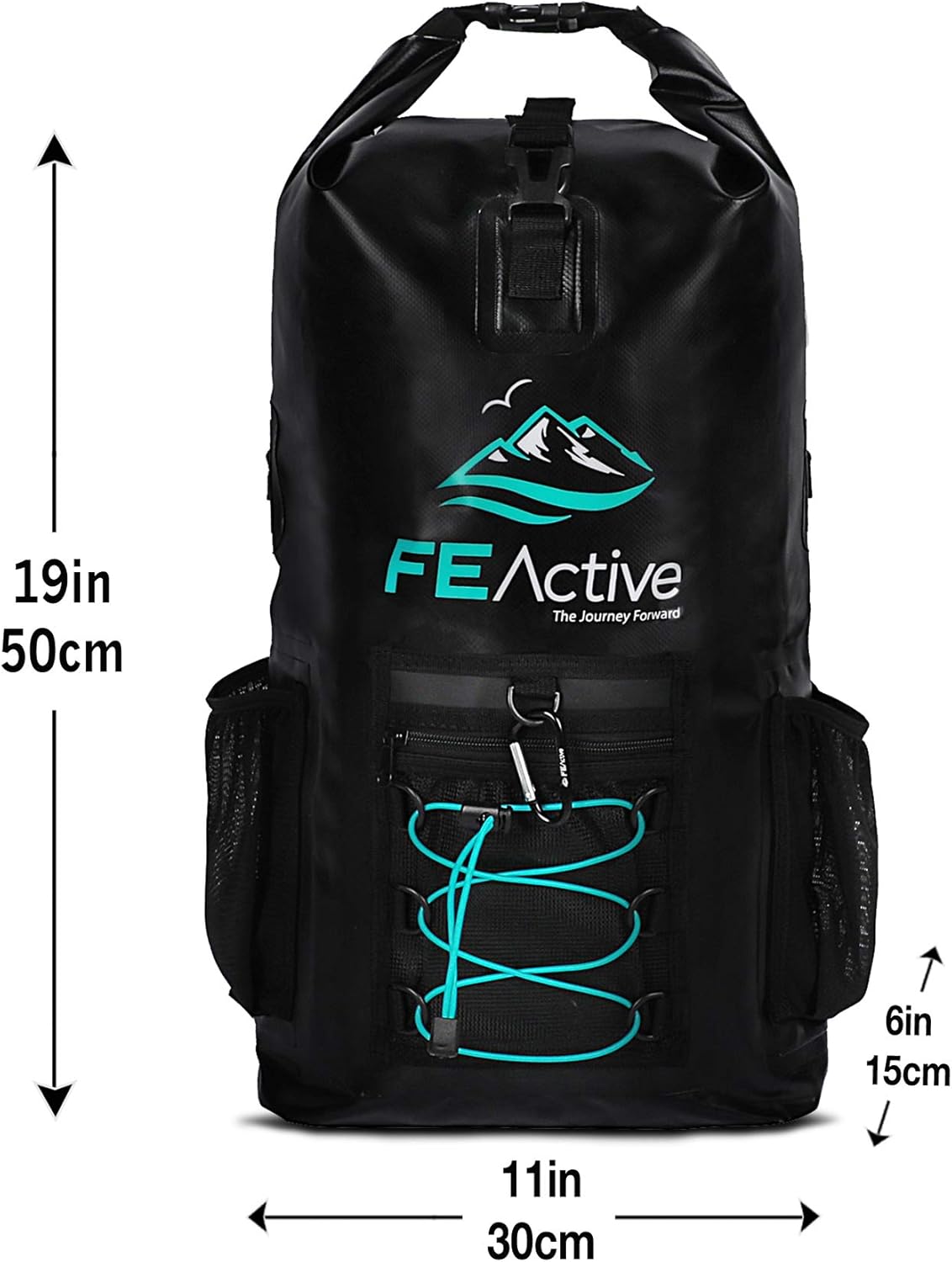 FE Active Dry Bag Waterproof Backpack - 20L Eco Friendly Hiking Backpack. Wet Bag for Camping Accessories & Fishing Gear. Great Travel Bag, Beach Bag for Kayak & Boating | Designed in California, USA