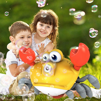 Toddler Bubble Machine, Dancing Crab Blower Toy, 9.45x5.63x4.84 Inches, Durable ABS Shell, Automatic Output, Interactive Bubble Maker with Lights and Music for Outdoor Play Fun