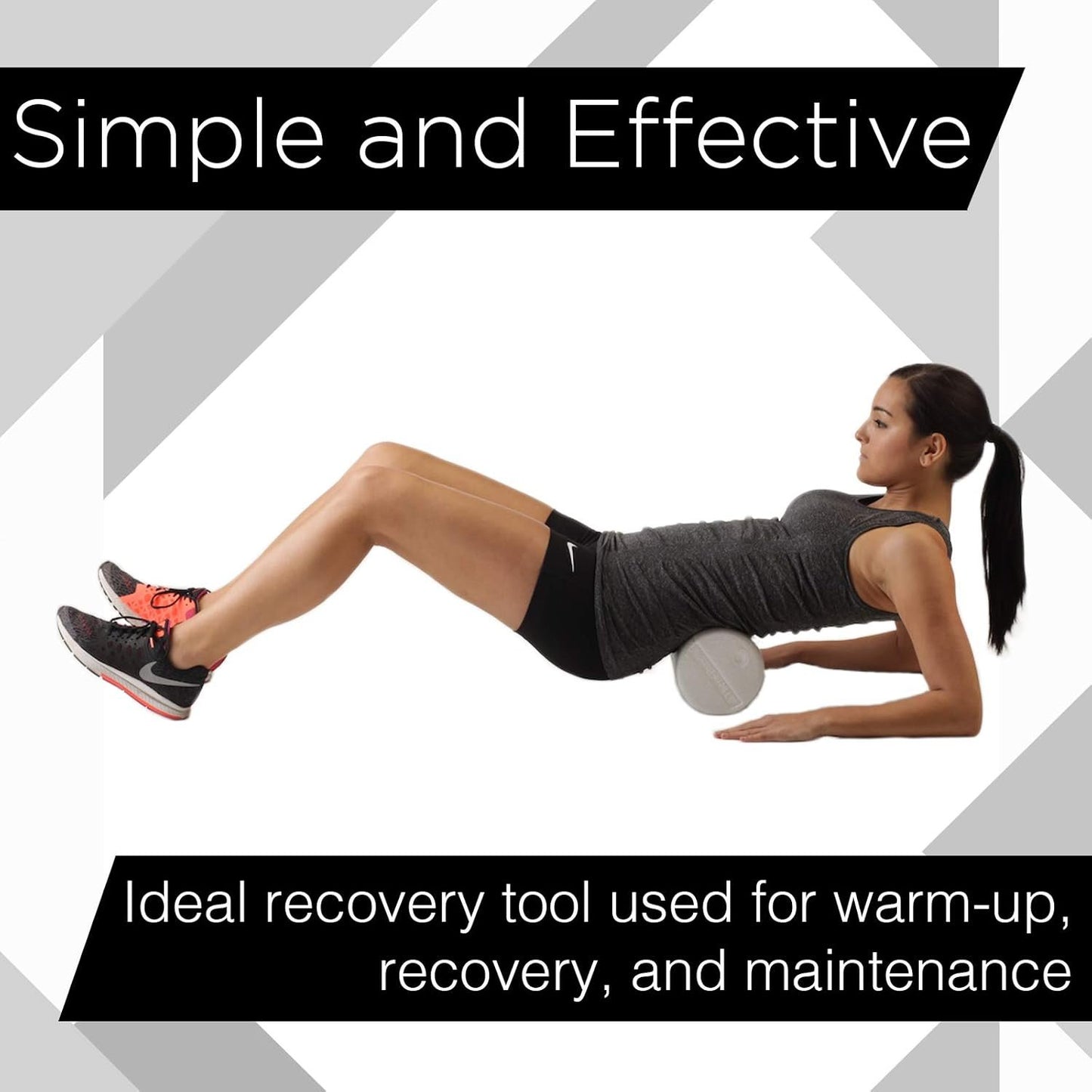 TheraBand Foam Roller, High Density Pro Foam Roller Tool for Post-Workout Recovery & Pre-Workout Warm-Up, Roll Out Muscle Soreness, 6" Diameter, White