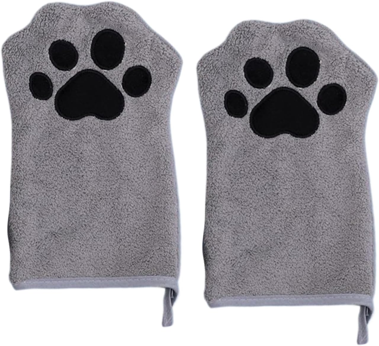 Nuyhgtr Grooming Gloves Cats, 2X Double-Sided Cat Grooming Glove, Quick Drying Bath Towel Pet Care Tool, Ideal for Long-Haired Feline, Daily Cleaning, Travel, Home, Bathroom, Outings
