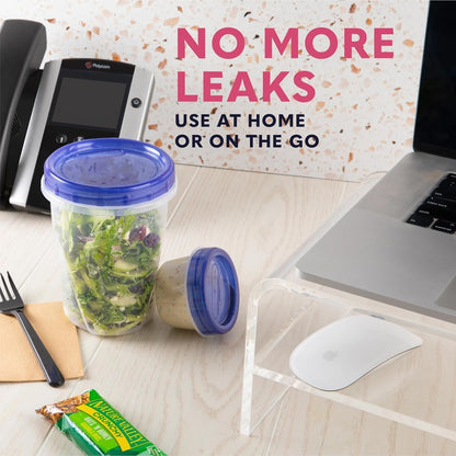 Plastic Food Deli Containers With Twist Top Lids - [16 Set Combo, 32&16 Oz] - Food Storage Soup Containers Takeout To Go - Microwave, Freezer & Dishwasher Safe BPA-Free