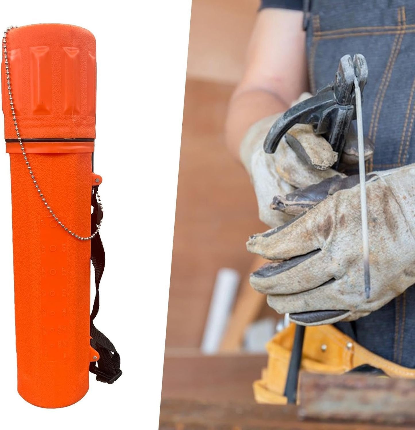 koolsoo Welding Rod Holder Welding Rod Storage Tube Workspace Organization Airtight Airproof Welder Accessories Welding Rod Canister, Orange