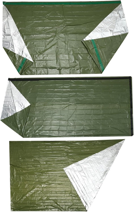 GANAZONO Emergency Thermal Sack Outdoor Survival Sleeping Pouch Tent Lightweight Insulated Pe Material for Camping Hiking and Winter Adventures