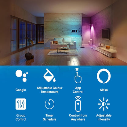 Laser WiFi Smart RGBW Dimmable LED Bulb E27 Google Home Alexa Compatible