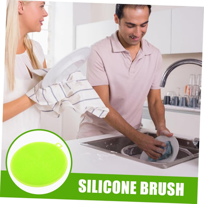 SOIMISS Silicone Kitchen Cleaning Brush Multi Function Non Stick Pot Scrubber for Easy Dishwashing for