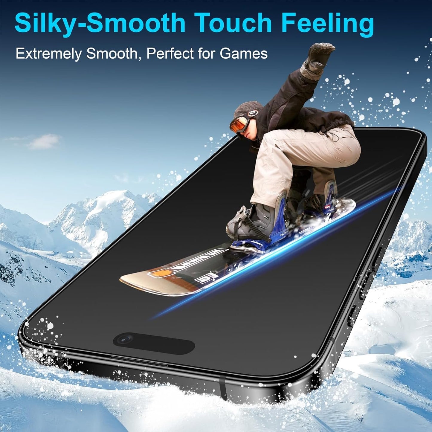 Mothca 2 Pack Matte Privacy Screen Protector for iPhone 16 Pro, Anti Spy Anti Glare Full Coverage Tempered Glass Film Anti-Fingerprint, 6.3 inch