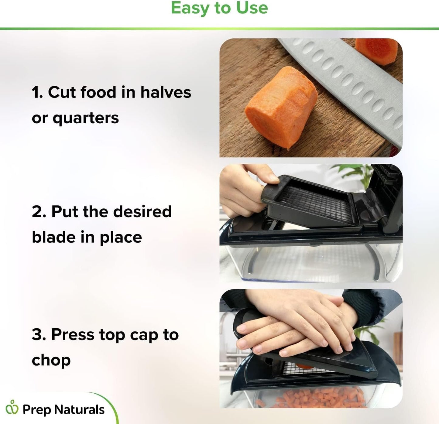 Vegetable Chopper with Container - 2-in-1 Black - Stainless Steel Veggie Chopper Onion Chopper Vegetable Cutter Food Chopper Onion Dicer - Kitchen Tools and Gadgets