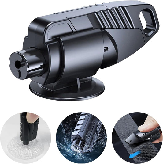 Window Breaker Seatbelt Cutter Hammerdex Emergency Car Escape Survival Stuff Tool Tools Gadgets Safety Kit, Black